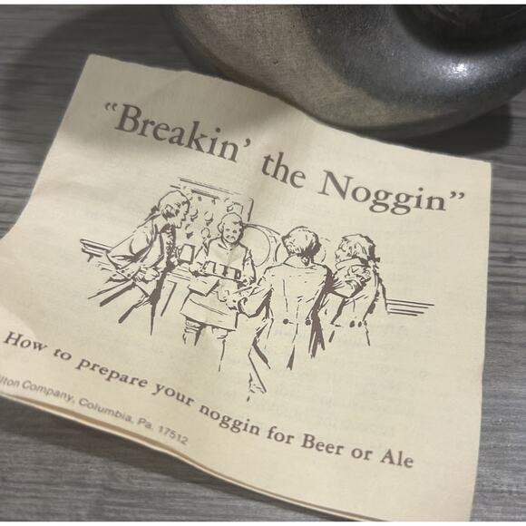 Vintage Wilton Armetale Pewter French Horn Mug Cup Stein Breakin’ The Noggin - Picture 2 of 7